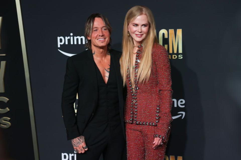 frisco, texas may 11 keith urban l and nicole kidman arrive for the 58th academy of country music awards at the ford center at the star on may 11, 2023 in frisco, texas photo by omar vegafilmmagic