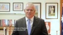 Australian Prime Minister Scott Morrison speaks in a 2021 video by Irish Department Of Foreign Affairs with St Patrick's Day wishes