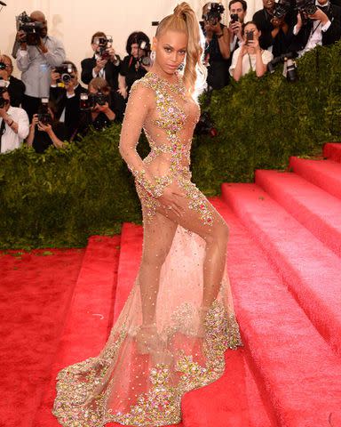 <p>Kevin Mazur / WireImage</p> Beyoncé at the 2015 Met Gala