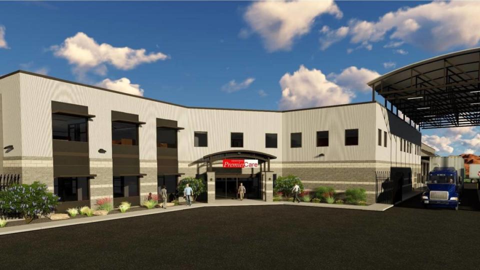 An architect’s rendering of Kenworth’s proposed 80,000 square-foot services and sales building.