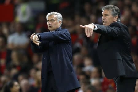 Manchester United manager Jose Mourinho and Southampton manager Claude Puel Reuters / Darren Staples Livepic