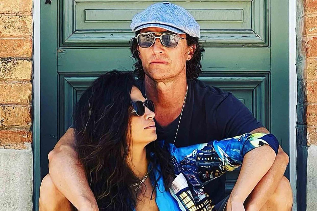 <p>Matthew McConaughey / Instagram</p> Matthew McConaughey with wife Camila