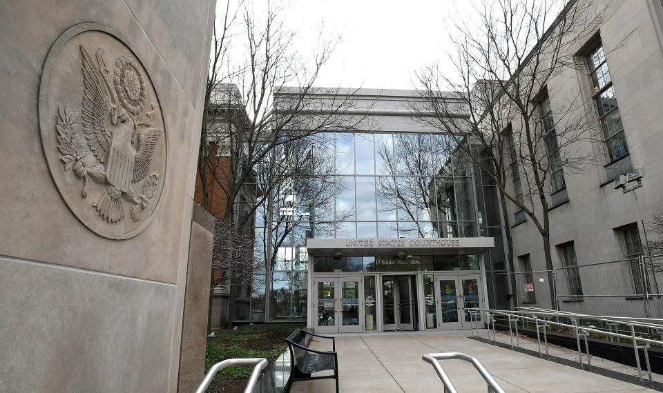 U.S. District Judge Susan Paradise Baxter is seated at the federal courthouse in Erie.