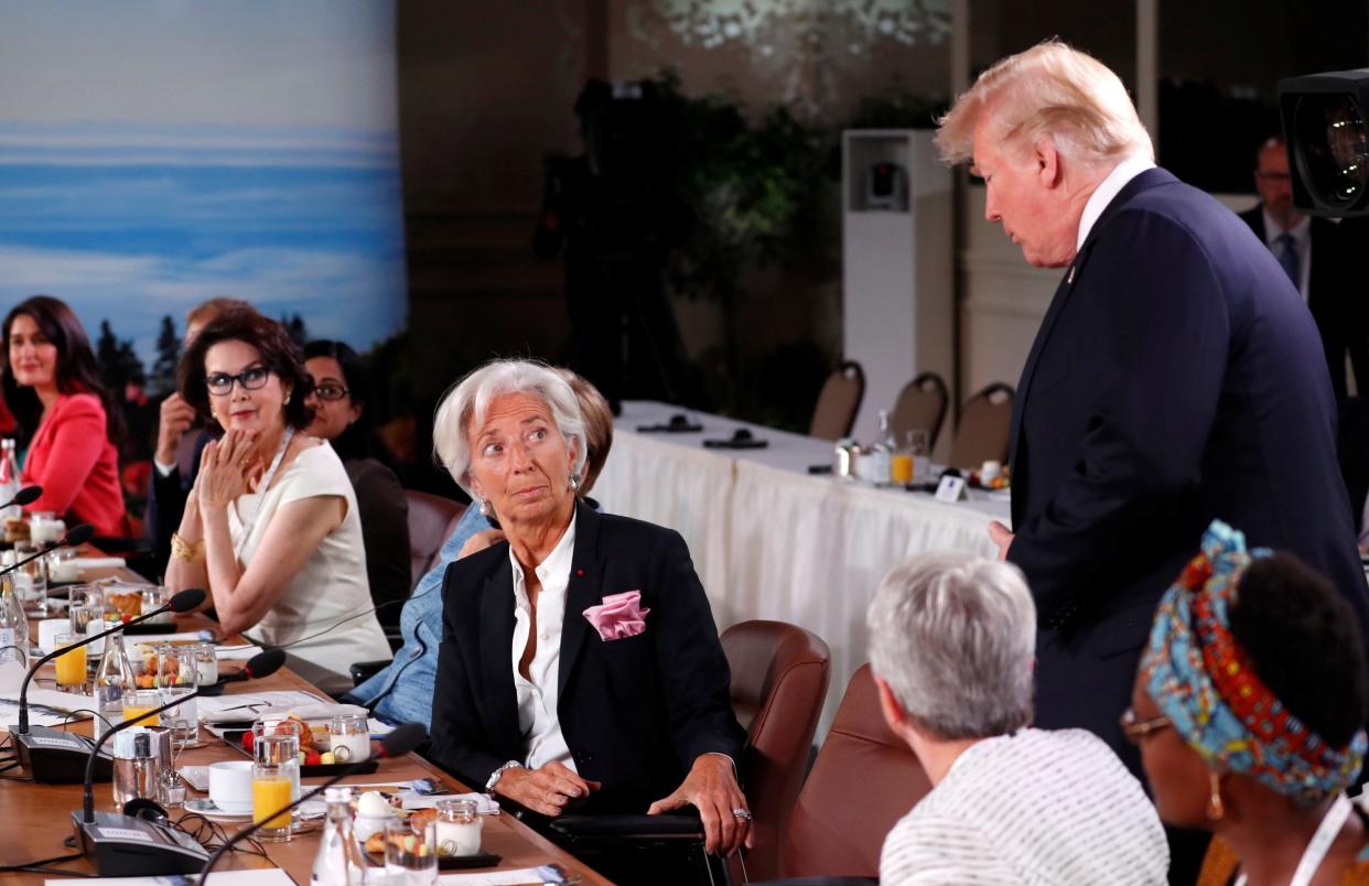 The president was late to the meeting as he was “huddling with some senior staffers discussing G-7 related issues.”: REUTERS