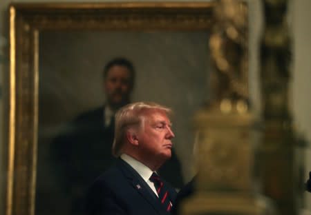 U.S. President Trump hosts a reception for the Italian prime minister Giuseppe Conte and other Italians at the White House