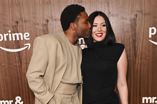 <p>Bryan Bedder/Variety via Getty</p> Donald Glover and Michelle White at "Mr. & Mrs. Smith" premiere