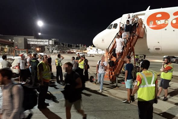 Five 'drunk and abusive' Easyjet passengers removed by Spanish police