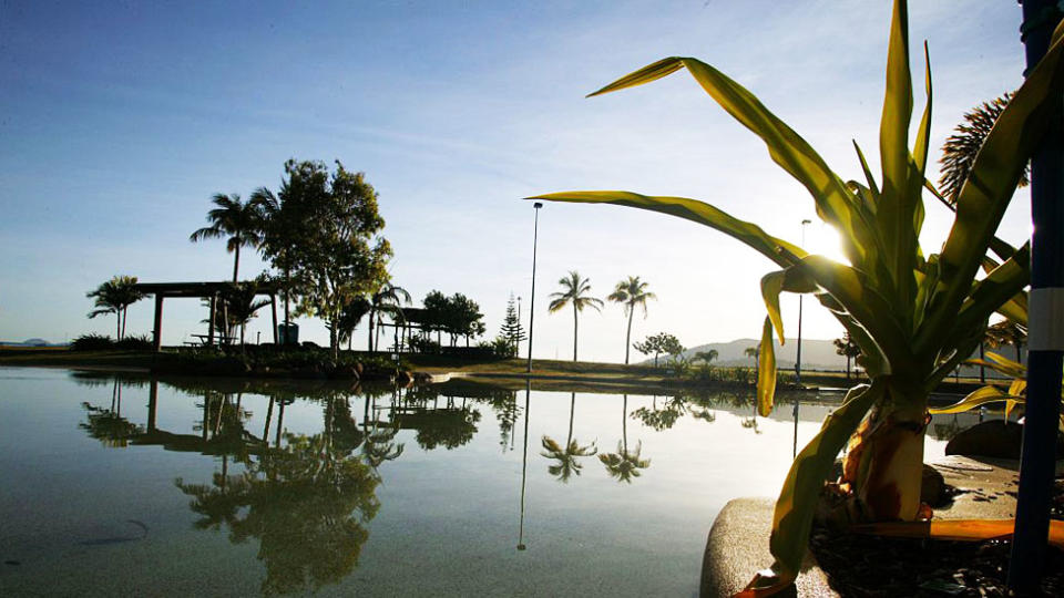 Paramedics rushed the pair from the beachside lagoon in Airlie Beach to hospital. Source: Getty Images