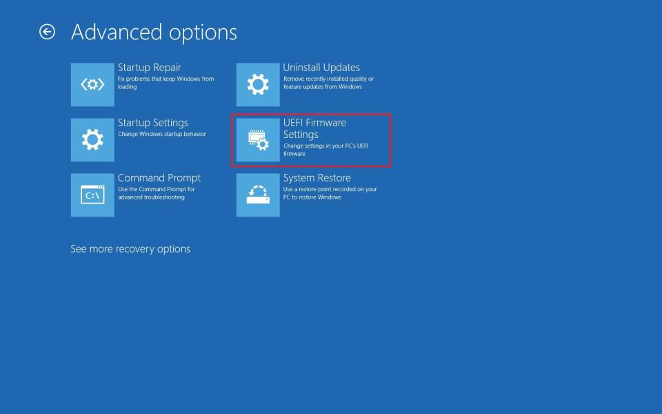 UEFI Firmware Settings