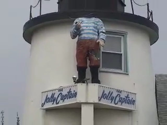 Back in 2010, the landmark Jolly Captain statue in Yarmouth lost his head during a storm. The rest of the figure was taken down. Now Dennis native Lou Carrier and a friend have re-created a new captain that will resume his watch over the Bass River near the Dennis-Yarmouth town line.