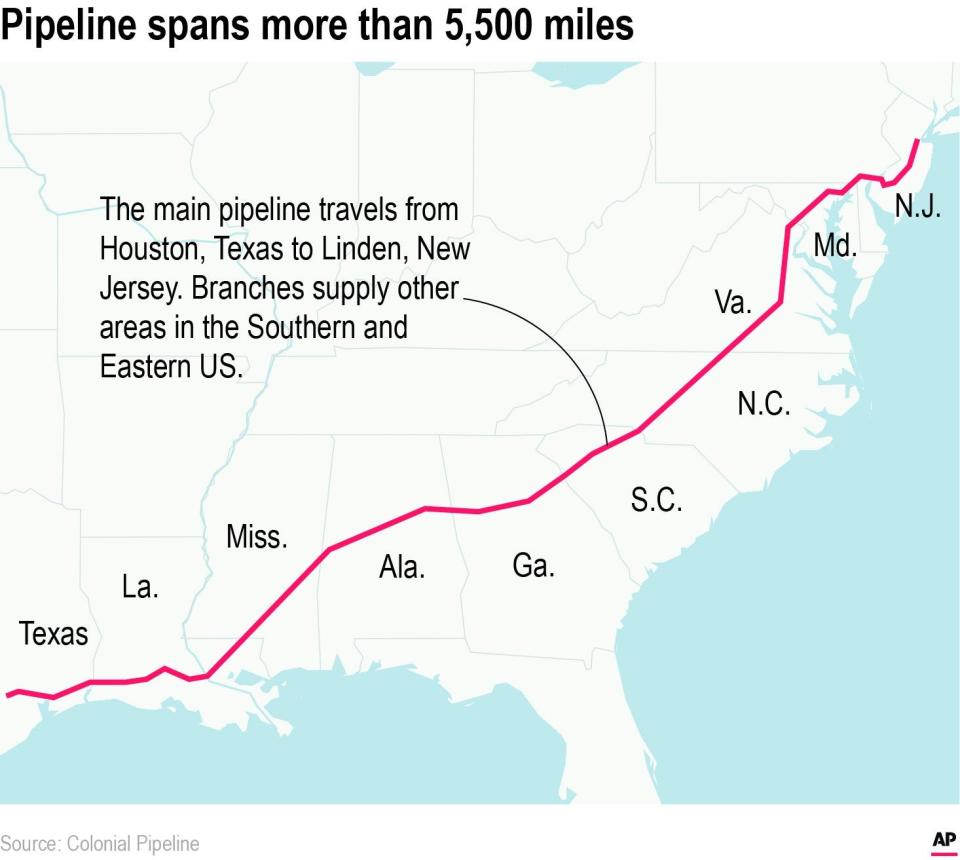 A company that operates a major U.S. energy pipeline says it was forced to temporarily halt all pipeline operations following a cybersecurity attack.