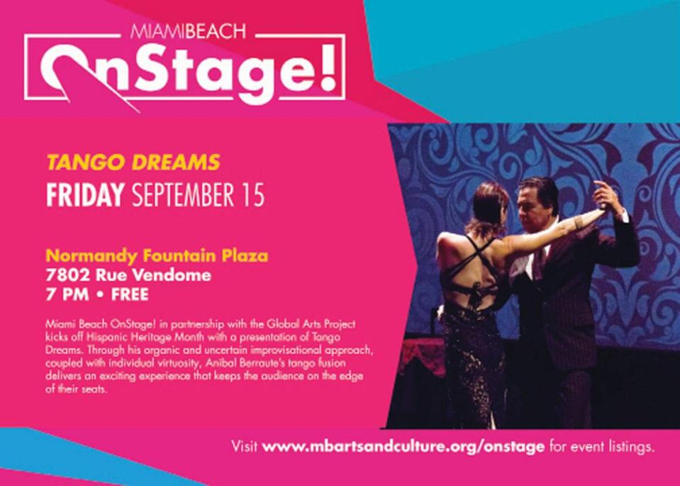 La ciudad de Miami Beach presenta On Stage! con Tango Dreams.