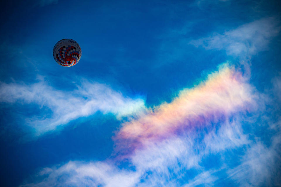 a fire rainbow in the sky