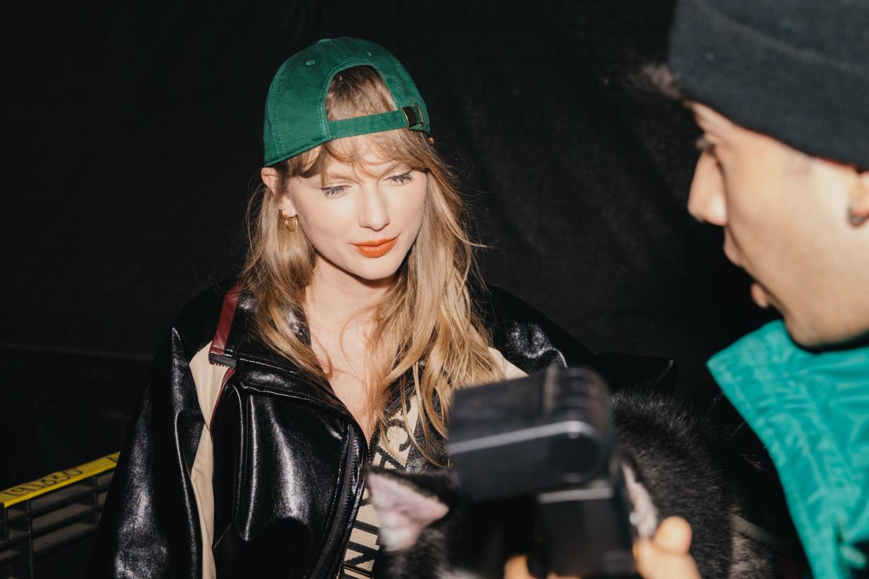 Taylor Swift stops by Neon Carnival presented by PATRÓN EL ALTO tequila on Saturday, April 13, during Coachella Weekend 1.