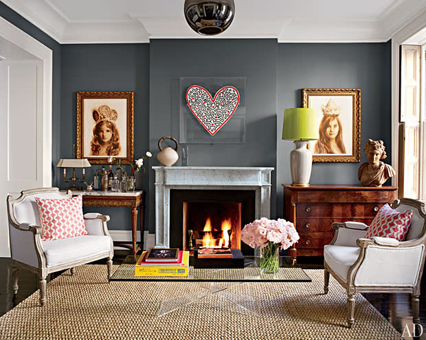 Brooke Shields' living room. William Waldron/Architectural Digest