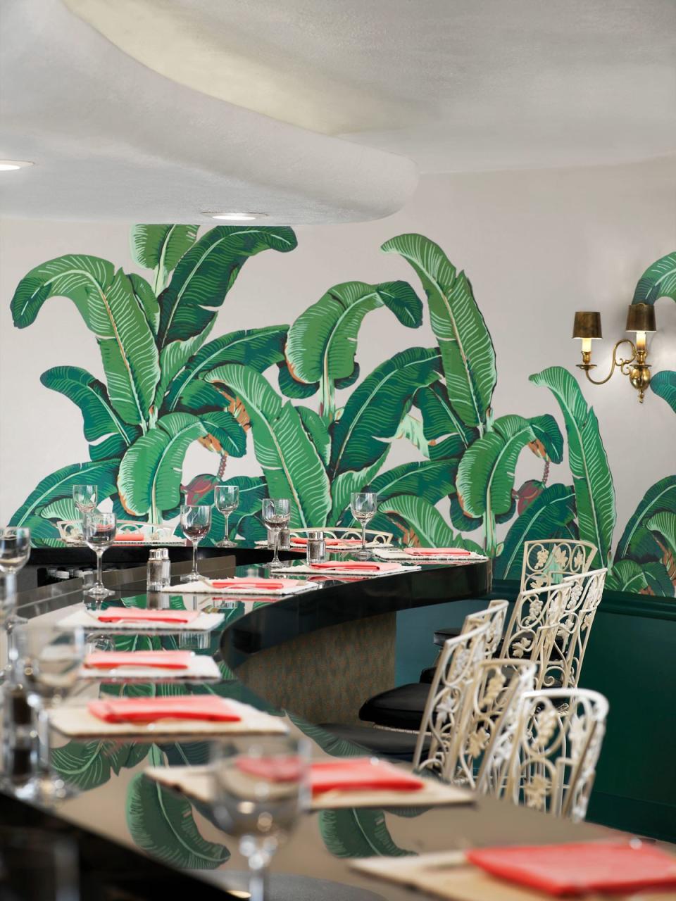 The iconic Fountain Coffee Room at the Beverly Hills Hotel.