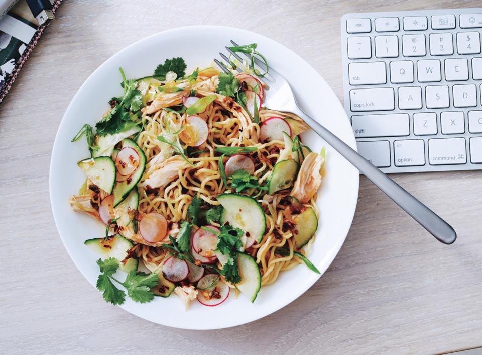 Noodle Salad with Chicken and Chile-Scallion Oil