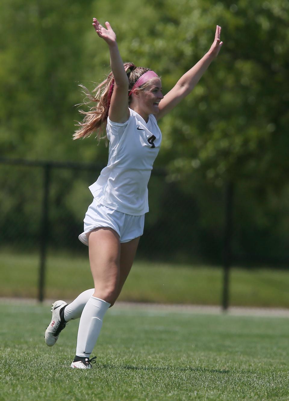 Elle O'Brien scored the game-winning goal for Gilbert against Des Moines Christian during the Class 1A semifinals of last year's girls state soccer tournament. She will be counted on as one of the Tigers' top all-around performers in 2024.