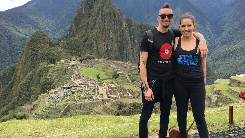 Lucas and Amelia reunited in Peru for their "second date." Here they are at Machu Picchu. - Amelia Showalter