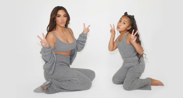 Kim Kardashian's SKIMS mommy-and-me Cozy Collection is now