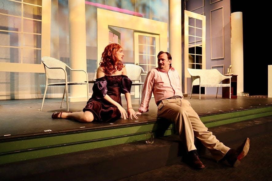 Alissa Fetherolf and Chase Harrison in the Thalian Association's production of "The Philadelphia Story.