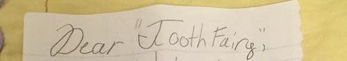 dear tooth fairy letter