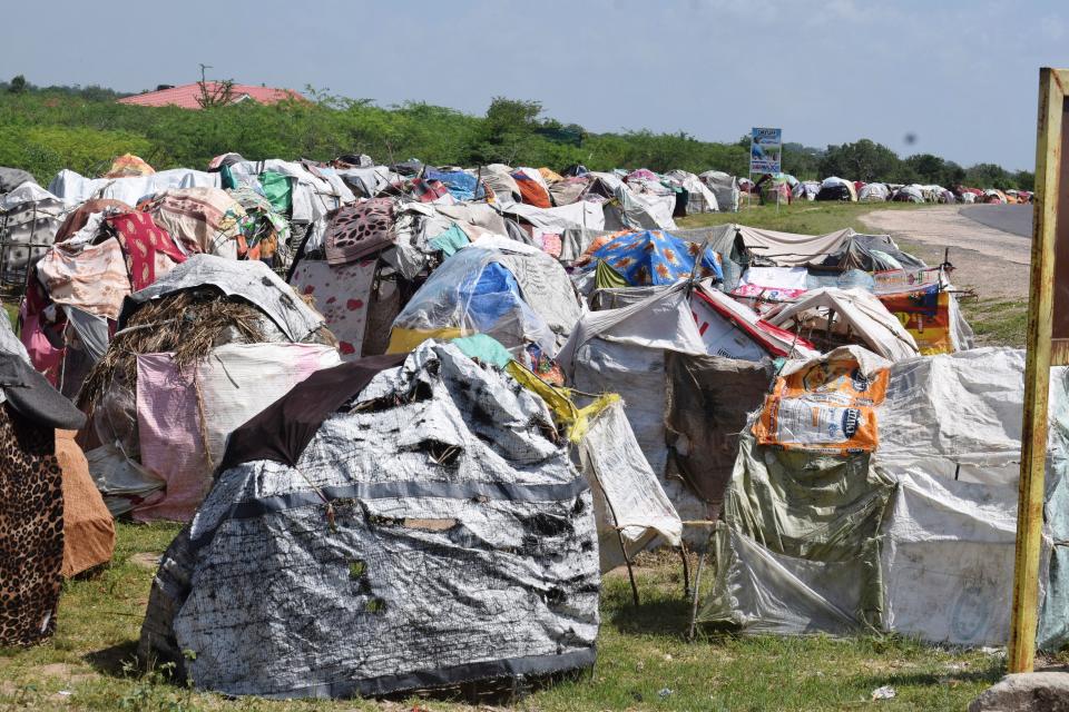 Internally displaced people camp at Garsen School compound due to heavy floods in Danisa, within Tana River County, Kenya, Sunday Dec. 3, 2023.