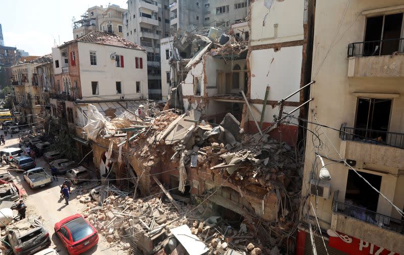 Aftermath of Tuesday's blast in Beirut's port area