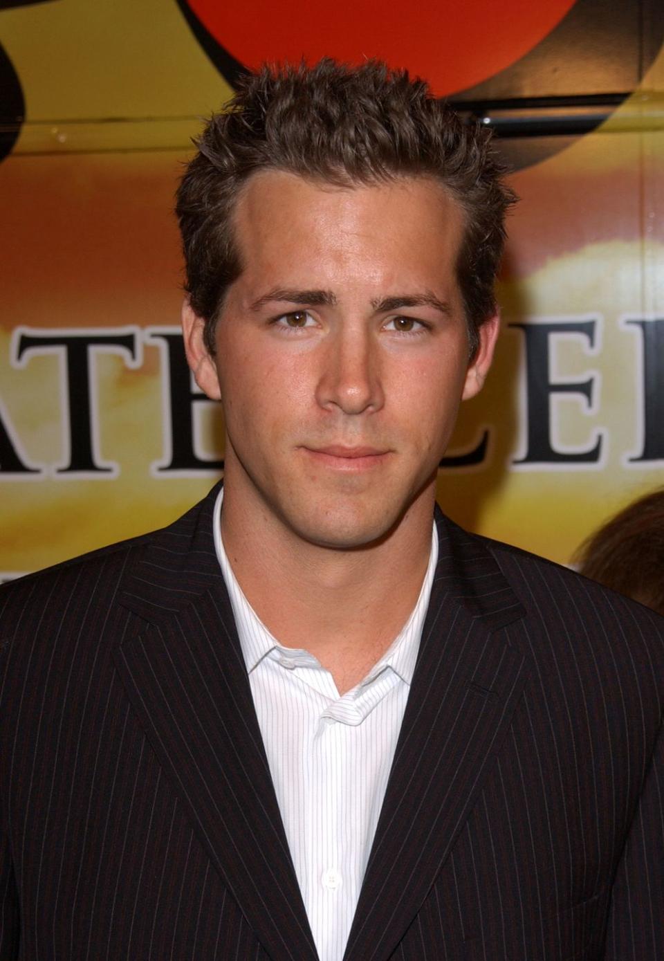 <p>Talk about a throwback hairstyle. Ryan Reynolds arrived at the premiere of <em>National Lampoon's Van Wilder </em>in 2002 with his brown hair in a signature 2000s spike. </p>