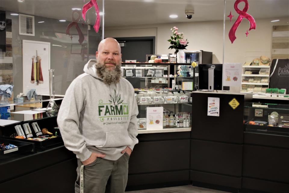 Jason Little of Farmington's New Mexico Alternative Care says his cannabis dispensary's retail sales have declined by 80% to 85% since over the last couple of years because of the crowded Farmington marijuana market.