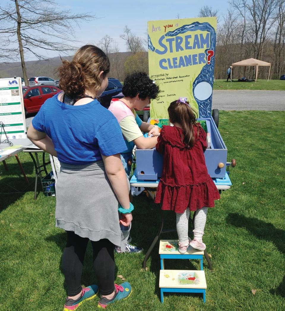 An interactive display by the Antietam Watershed Association drew an audience during a previous Earth Celebration Day. The event returns this year on Saturday, April 27, at Pine Hill Recreation Area in Waynesboro, Pa.