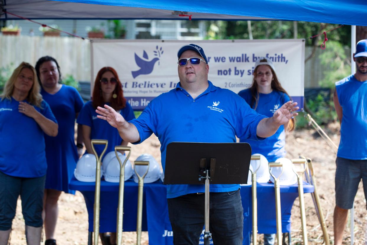 Paul Hulse addresses the crowd at the groundbreaking ceremony for Larry's Home, a transitional shelter for homeless veterans in addiction recovery. It will be the first shelter of its kind in Ocean County.
Little Egg Harbor, NJ
Thursday, August 15, 2024