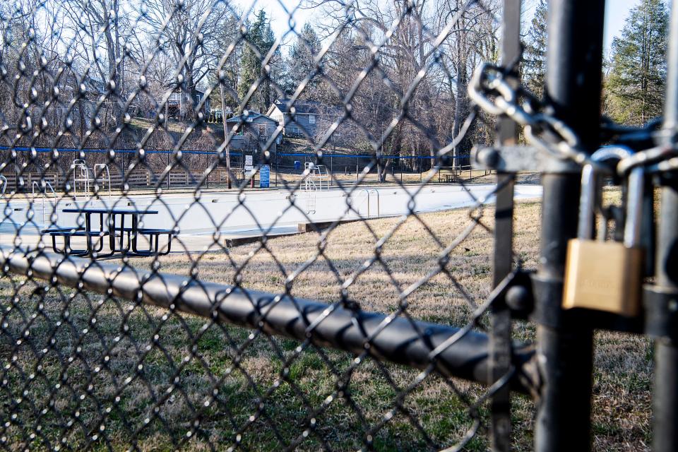 The Malvern Hills Pool in West Asheville, February 20, 2024.