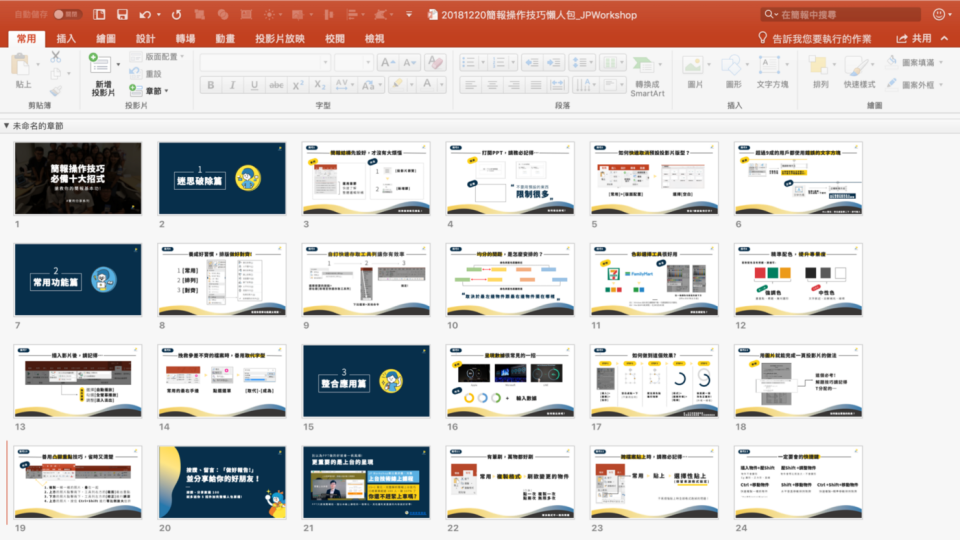 簡報頁數一多，不易掌握整份邏輯。／圖：作者提供