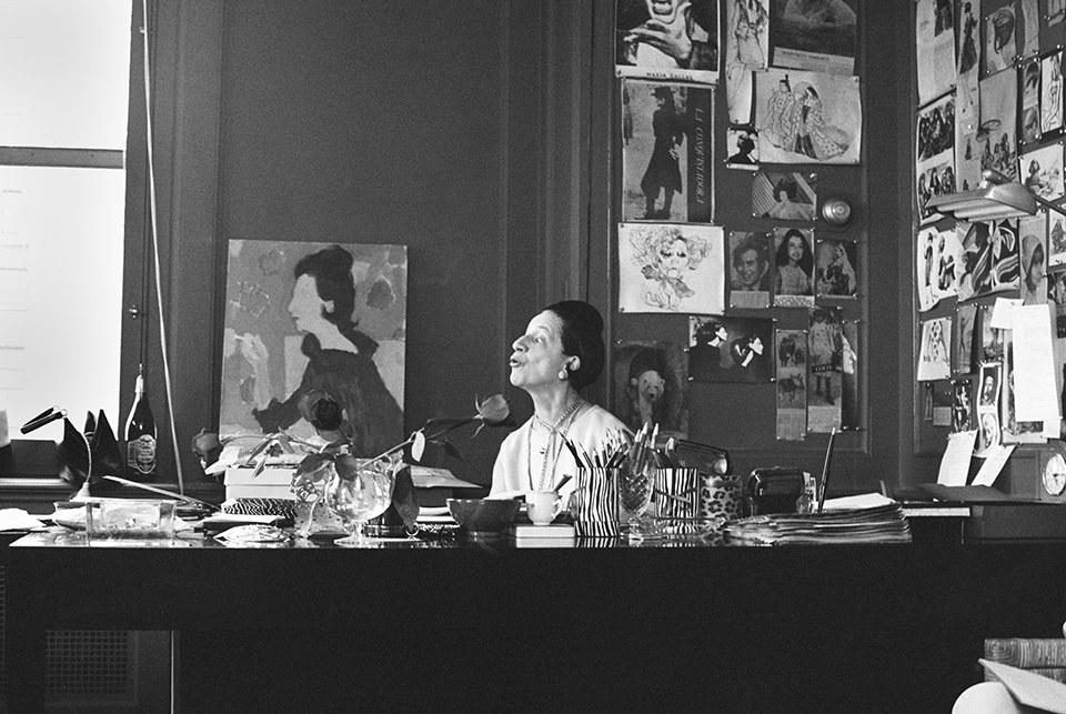 Diana Vreeland in her office