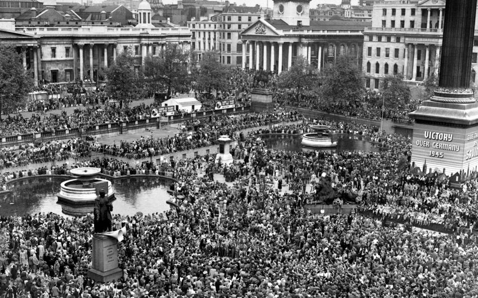 Trafalgar Square on VE Day - PA