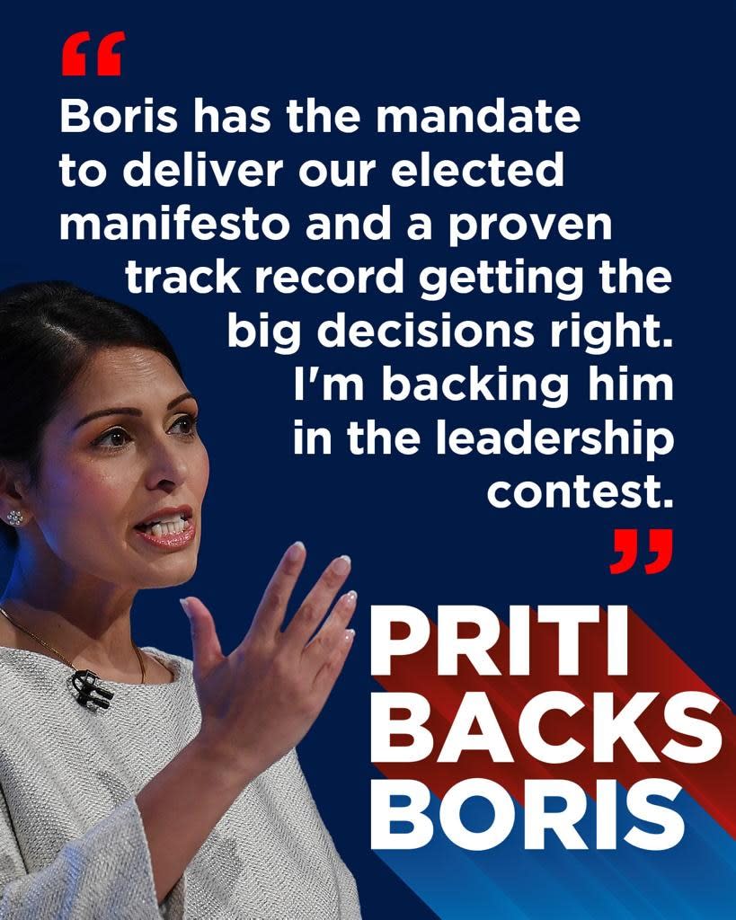 Priti Patel graphic