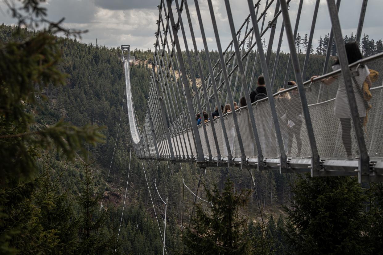 Sky Bridge 721 in the Czech Republic, the world's longest pedestrian suspension bridge