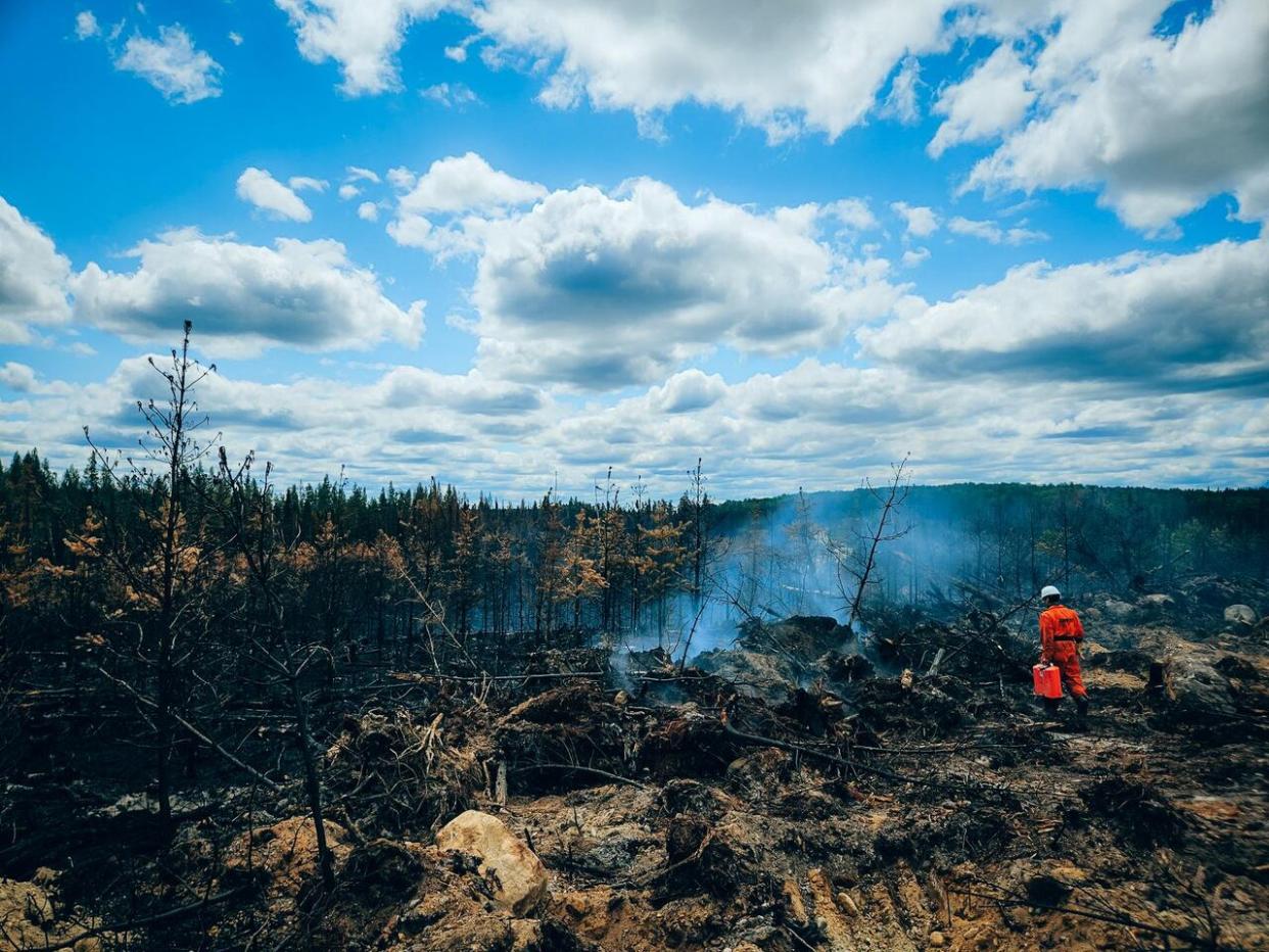 The 2023 forest fire season destroyed millions hectares of forest across parts of Quebec. The province's forest fire prevention agency is hoping to hire more staff to be better prepared this year. (SOPFEU - image credit)