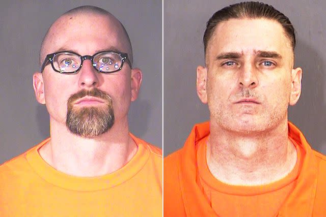 <p>Arizona Department of Corrections</p> Hells Angels members Kevin Augustiniak, left, and Paul Eischeid