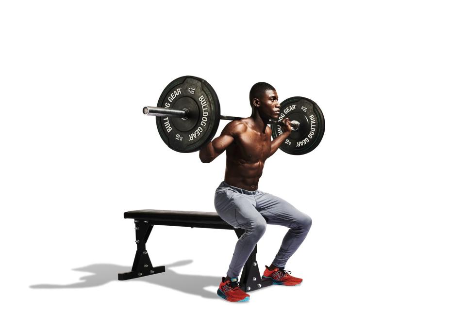 a man lifting weights