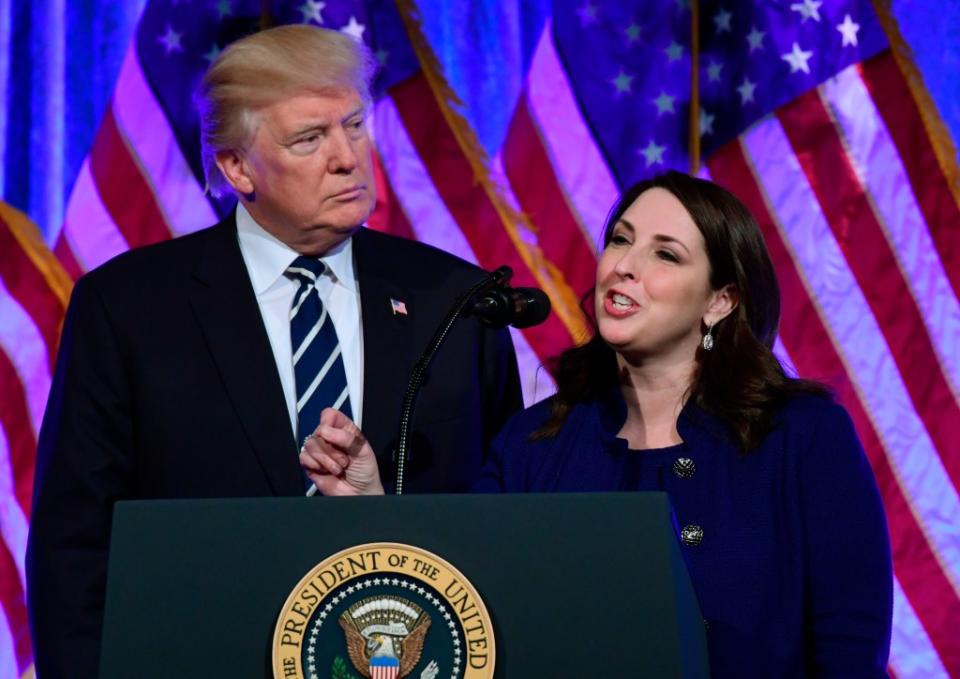 McDaniel and other RNC officials were fired by pro-Trump operatives last month. The former president reportedly soured on McDaniel after she would not enthusiastically endorse his claims about the 2020 election. AP