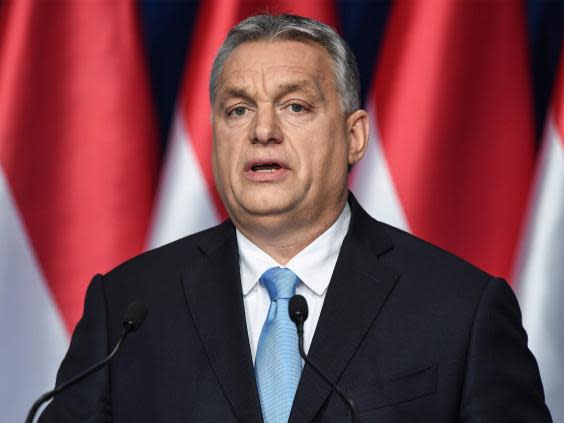 Viktor Orban has made a name for himself as an anti-immigrant populist (AFP)