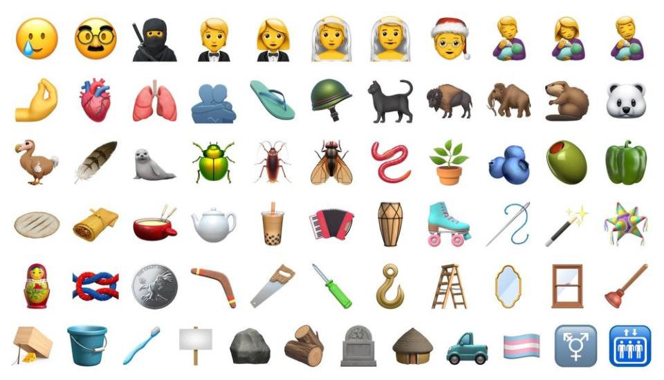 The new emoji in iOS 14.2.