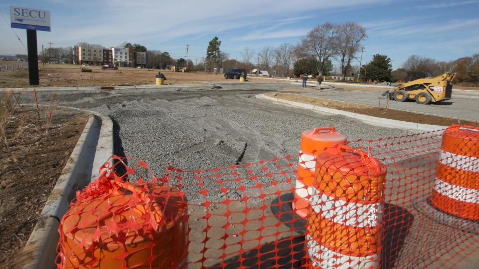 Future home of TownePlace Suites at 1735 East Dixon Blvd. in Shelby Friday afternoon, Dec. 8, 2023.