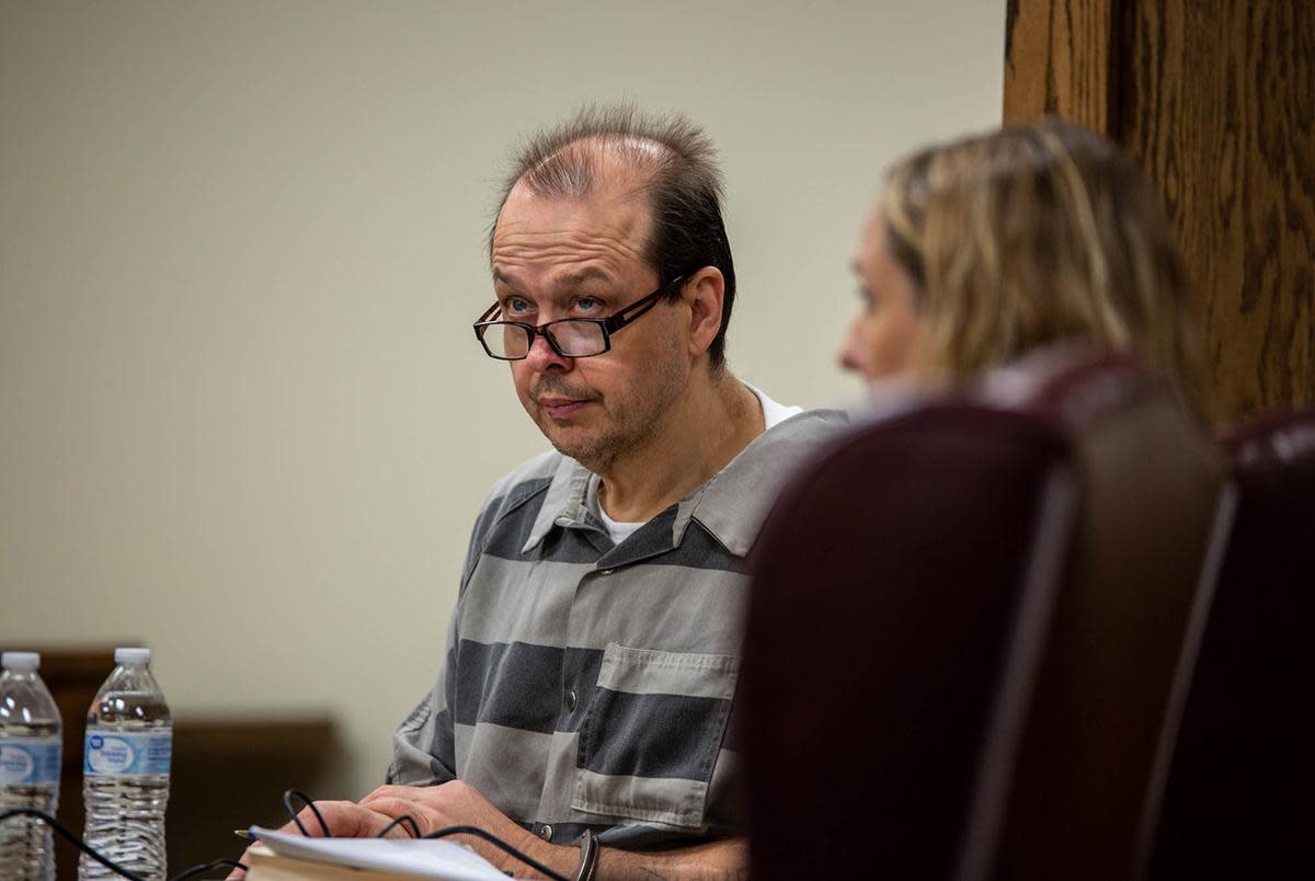 Robert Roberson in court for the review of his 2003 conviction in the death of his two-year-old daughter, Nikki Curtis, in Palestine on August 14, 2018. His attorneys are asking for a new trial based on new scientific evidence.