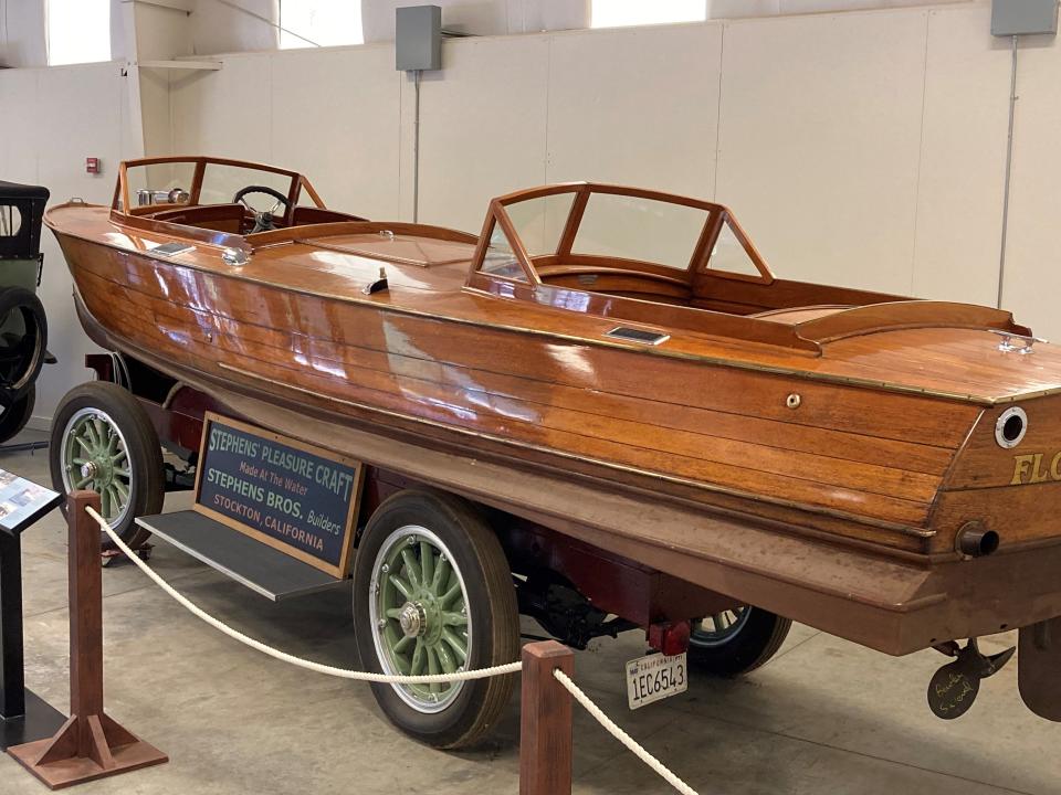 A Stephens 26 foot, dual cockpit runabout.