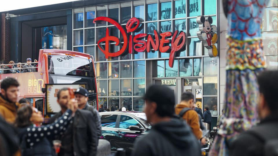 The Disney store in the Times Square neighborhood of New York, US, on Monday, Oct. 30, 2023. - Angus Mordant/Bloomberg/Getty Images