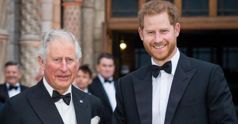 Prince Harry flew into the UK to see the Queen and for a very quick meeting with his father Prince Charles, which lasted just 15 minutes. Photo: Getty