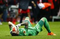 Dnipro Dnipropetrovsk v Sevilla - UEFA Europa League Final - National Stadium, Warsaw, Poland - 27/5/15. Dnipro's Denys Boyko looks dejected after the game Reuters / Kai Pfaffenbach